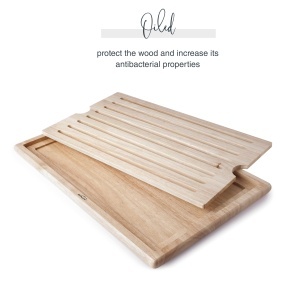 Placa de taiat Lacor 60486, Gummiholz, 53x32.5 cm, cu sistem antiderapant - Img 4