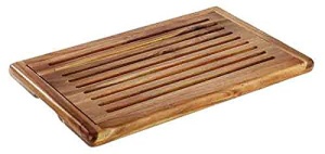 Placa de taiat pentru paine APS 885, 60 x 40 cm, Akazienholz, cu compartiment pentru firimituri