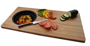 Placa de taiere Jocca 1633N, 58 x 29 cm, Bambus si Silicon
