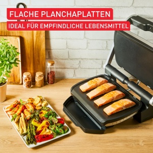 Placi Tefal Plancha XA728810 Compatibile OptiGrill Antiaderente Aluminiu Turnat Negru - Img 5
