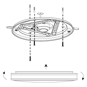 Plafoniera LED EGLO Pescaito, 28 cm, Negru si Auriu, Lumina Calda - Img 7
