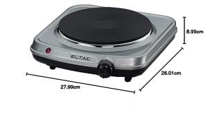 Plita electrica ELTAC EK 18 1500W Reglare continua Argintiu Metalic - Img 4
