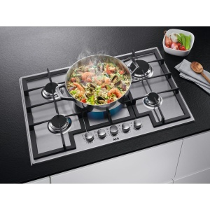 Plita pe gaz AEG HGB75400SM Slim Line 75 cm 5 arzatoare inox - Img 2