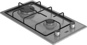 Plita pe gaz Beko HDCG 32220 FX, 2 arzatoare, 3900 W, inox - Img 2