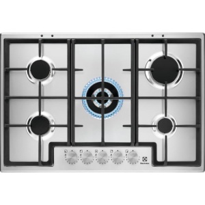 Plita pe gaz cu 5 arzatoare, 75 cm, inox, EGS75362X
