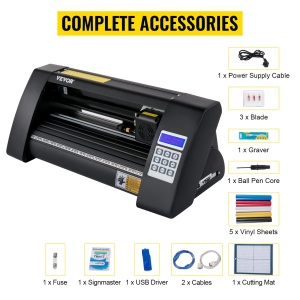 Plotter de vinil VEVOR KH-375A, 285 mm latime taiere, precizie 0,01 mm - Img 6