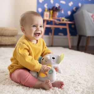 Plus cu Elefant Bright Starts Hug-a-Bye Baby, Multicolor, cu Muzica si Lumini - Img 5