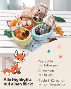 Plus Fuchs NICI 12cm, Culoare Orange, Ideal pentru Imbratisat si Joaca - Img 4