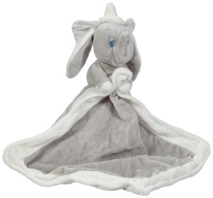 Plush Dumbo Disney cu Patura pentru Bebei, Culoare Gri si Crema