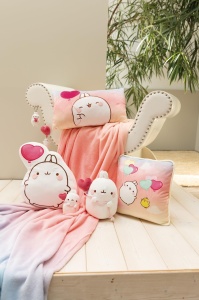 Plush Molang cu Inima 24cm - Jucarie din Plus Alb pentru Copii si Adulti - Img 2
