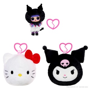 Plush reversibil L.O.L. Surprise Loves Hello Kitty cu 5 surprize si breloc - Img 8