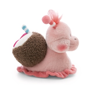 Plush Schnecke NICI 15cm - roz, cu detalii de cocos, pentru copii si adulti - Img 2