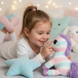Plush Toy TY Beanie Boos Hayden, 15 cm, Alb-Lila-Roz, Cu Ochi Glitter - Img 2