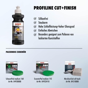 Polish pentru auto SONAX PROFILINE CutFinish 250 ml, eficient, silicon-free - Img 4