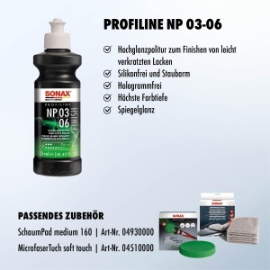 Polish pentru auto SONAX PROFILINE NP 03-06, 250 ml, silicon free, finish perfect - Img 4