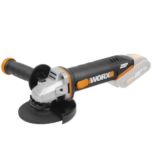 Polizor unghiular cu acumulator WORX WX803.9 20V - polizor unghiular puternic cu diametrul discului de 125 mm - siguranta si confort ridicat - maner reglabil in 2 pozitii - fara baterie si incarcator