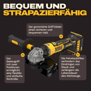 Polizor unghiular DEWALT DCG404N-XJ, 18V, 125mm, motor fara perii - Img 7