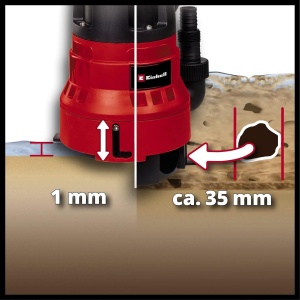 Pompa de apa murdara Einhell GC-DP 7035 LL (700 W, aspiratie superficiala de pana la 1 mm, debit 16.000 L/h, 0,8 bar, adancime de imersie 7 m, reglabila pentru apa murdara si limpede) - Img 9