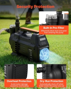 Pompa de gradina VEVOR FSGP1300C, 1300 W, 4800 Lh, cu control electronic - Img 6