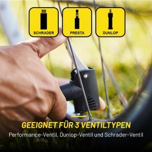 Pompa de picior Dunlop pentru auto si bicicleta, cu manometru, usoara si portabila - Img 7