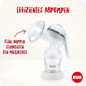 Pompa de san manuala NUK cu 2 biberoane de 150 ml si 2 tampoane absorbante - Img 2