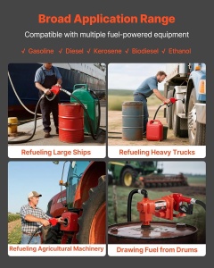 Pompa de transfer combustibil VEVOR KEX-16AC-T02, 57Lmin, 0.5CP, Gusseisen - Img 6