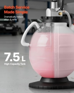 Pompa de ulei VEVOR YS-059A, 7,5 L, manuala, cu 8 adaptoare - Img 5