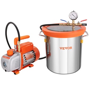 Pompa de vid VEVOR cu camera de vid de 19L 100L / min Pompa de vid 150W AC 220V / 50HZ 1440RPM 5pa 250ml Capacitate ulei HVAC Echipament de vid Pompa de vid de racire pentru stabilizarea lemnului Degazarea rasinii - Img 9