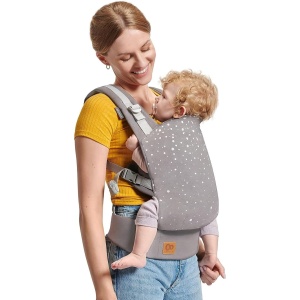Port-bebe Kinderkraft NINO, Ergonomic, din Bumbac, pentru Sugari si Copii, Gri