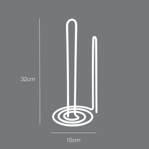 Portarollos de bucatarie Metaltex My Roll, 15x32cm, Polytherm, gri - Img 4