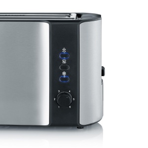 Prajitor de paine automat cu fante lungi SEVERIN pentru 4 felii de paine prajita cu accesoriu pentru role Prajitor de paine din otel inoxidabil de ina - Img 7
