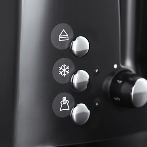 Prajitor de paine Russell Hobbs [pentru 2 felii] Textures+ (fante pentru paine prajita foarte largi, inclusiv atasament pentru chifle si clesti de paine prajita integrate, 6 niveluri de rumenire + functie de dezghetare si reincalzire, 850W) 22601-56 - Img 6