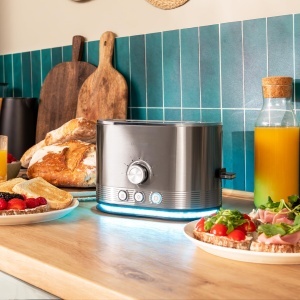 Prajitor de paine vertical din otel inoxidabil Cecotec cu dubluShort Slot Shine&Toast Double. 850W, capacitate pentru 2 felii, fante largi de 3,8 cm, inel usor, 7 niveluri de prajire, bare superioare - Img 8