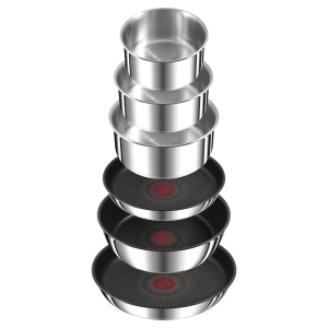Preferinta Tefal Ingenio pe 15-tlg. Set de vase de gatit, set de oale stivuibile prin inductie, acoperire antiaderenta, semnal termic la temperatura ideala de prajire, potrivit pentru toate tipurile de aragaz, maner universal, L97495 - Img 3