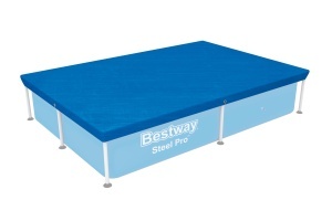 Prelata Bestway PE 224x154 cm Albastra pentru Piscine Rectangulare Steel Pro