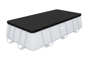 Prelata piscina Bestway PVC 396x185 cm Negru cu gauri de drenaj