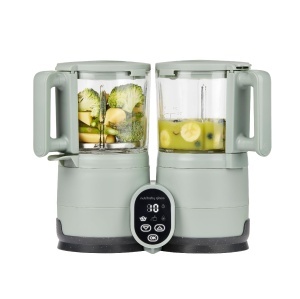 Preparatoare de mancare pentru bebelusi Babymoov Nutribaby Glass, 1.9L, 800W, Verde Celadon