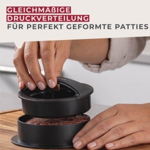 Presa de burger Fackelmann, 11 cm, din plastic, negru, usor de curatat - Img 3