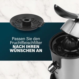 Presa de citrice Princess 1000W, 2 conuri, filtru ajustabil, inox - Img 9