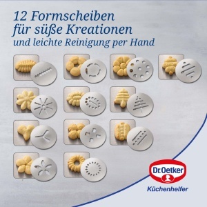 Presa de fursecuri Dr. Oetker din inox cu 12 forme pentru aluat moale - Img 5
