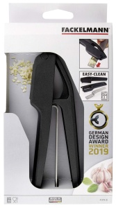 Presa de Usturoi Fackelmann cu Maner Ergonomic, Inox, NegruSilver - Img 7