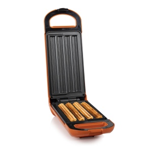 Princess Churros Maker - 4 churros crocante in 5 minute, rotativ la 180deg, control automat al temperaturii, 200 degC, suprafata de copt 22 x 12 cm, 700 wati, portocaliu, 132405 - Img 5