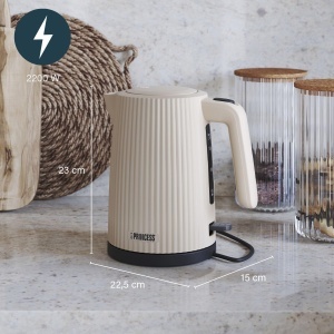 Princess Kettle Wave 17L 360deg fara fir 2200W fara BPA protectie impotriva fierberii uscate si supraincalzirii indicator de nivel al apei filtru deta - Img 2