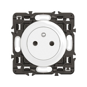 Priza electrica Legrand Celiane cu protectie pentru copii Alb montaj incastrat