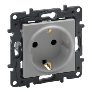 Priza Legrand 398251 Niloe Step 2PT 16A Montaj Ingropat Culoare Aluminium - Img 2