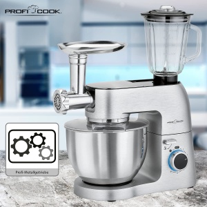 ProfiCook PC-KM 1189 Masina de Framantat 3in1 1500W Bol 67L Mixer din Sticla 15L Accesoriu pentru Carne - Img 5