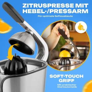 ProfiCook PC-ZP 1154 Storcator Citrice Electric 160W cu Start Automat si Tropfstopp - Img 2
