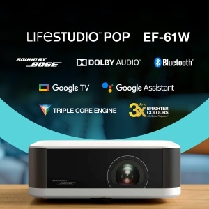 Proiector portabil Epson Lifestudio Pop EF-61W Full HD Sunet Bose Google TV Alb - Img 4