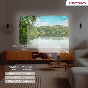 Proiector portabil Thomson Vega PG35B Full HD cu Google TV si acumulator - Img 5
