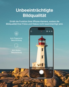 Protector camera din sticla securizata Belkin pentru iPhone 15 ProPro Max, 2 bucati - Img 4